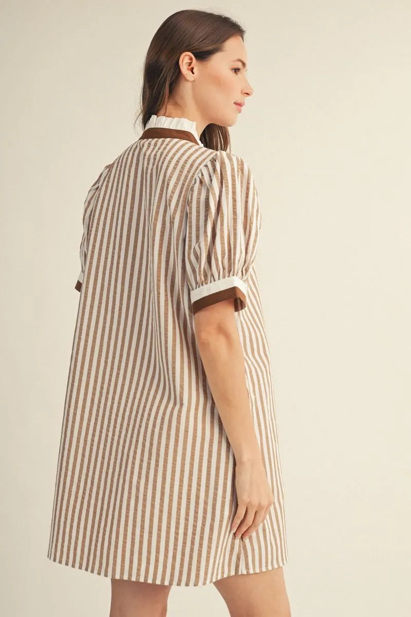 Puff Sleeve Button Down Dress