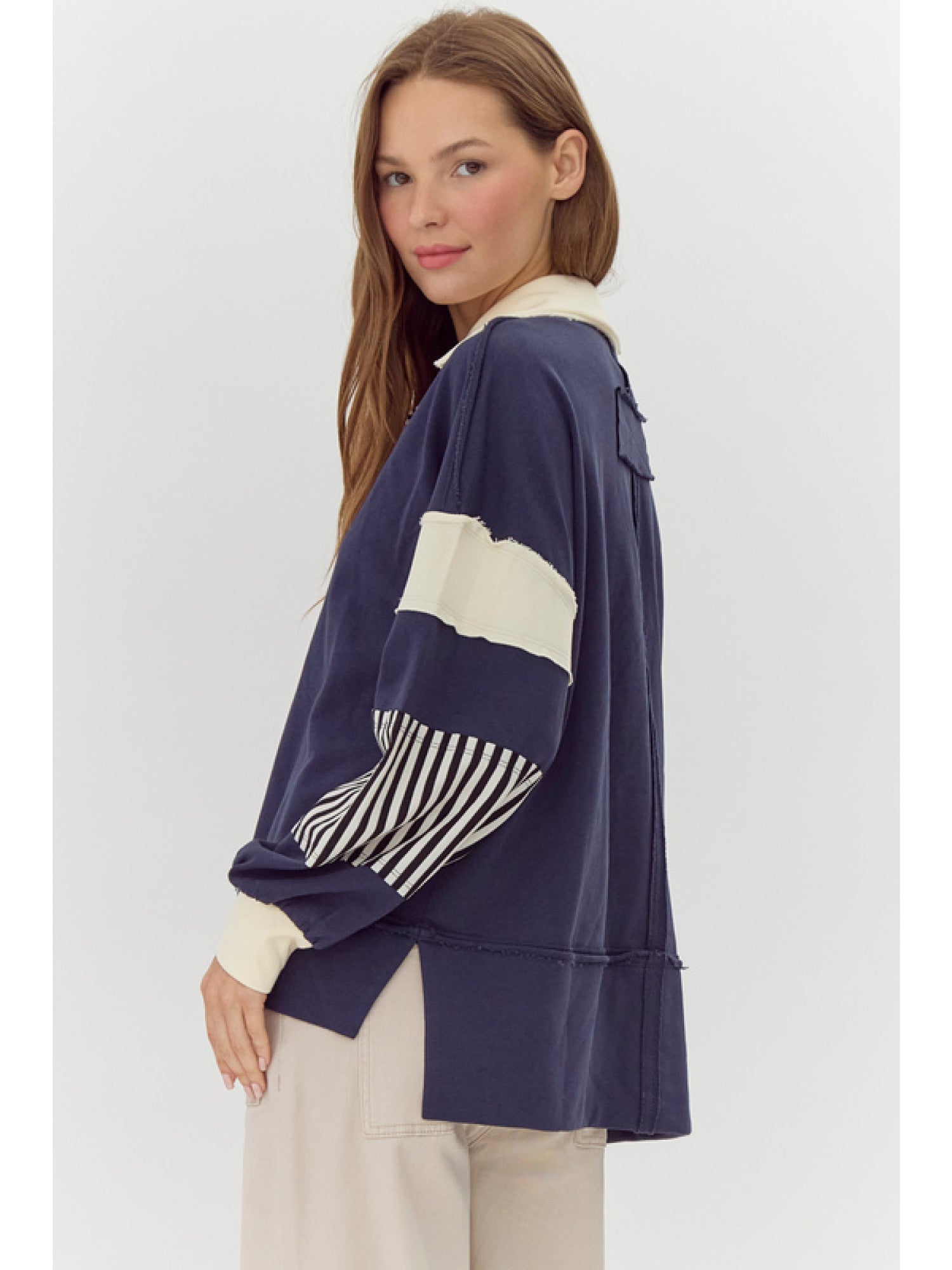 SALE Striped Colorblock Top