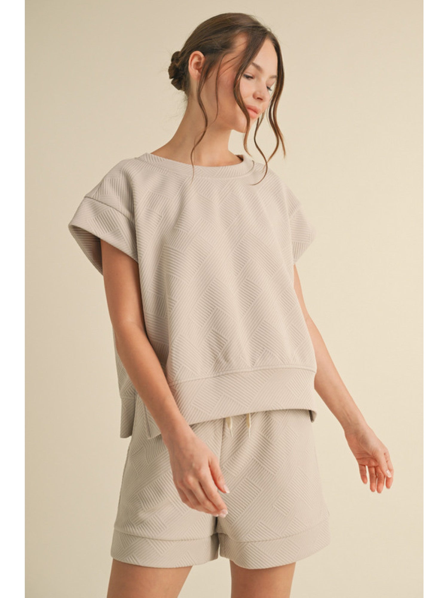 Textured Short Set