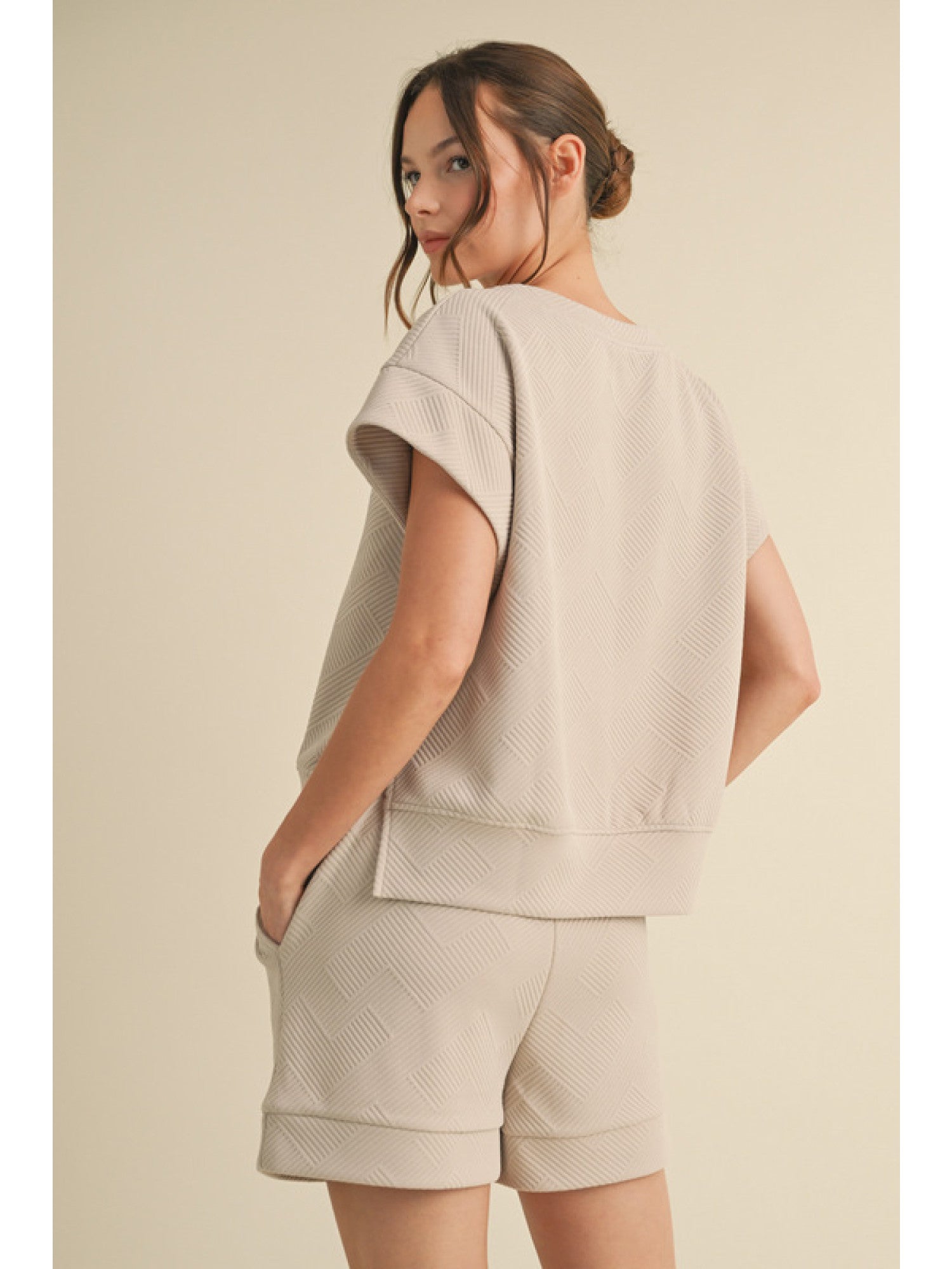 Textured Short Set