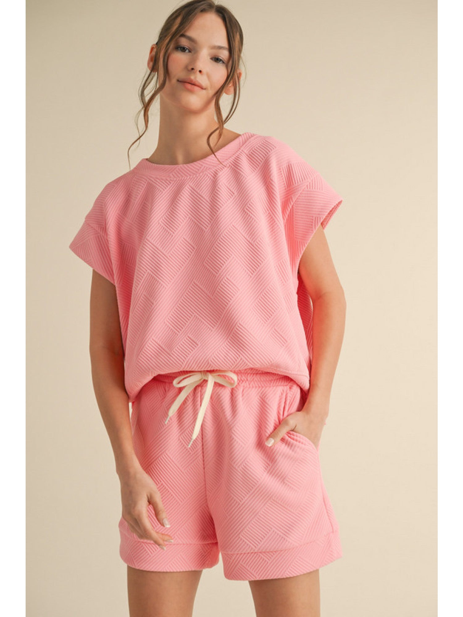 Textured Short Set