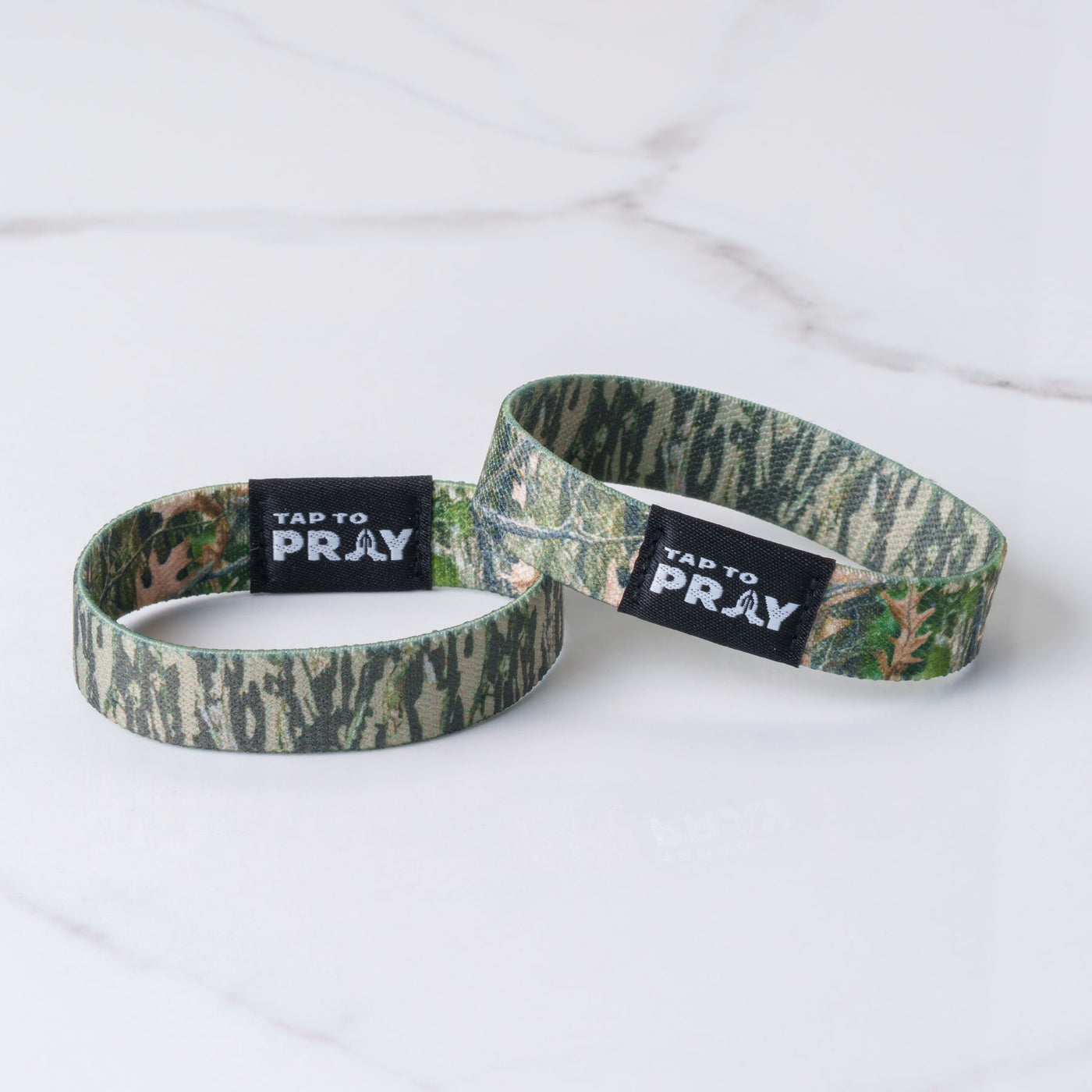 Tap To Pray® Forest Camo Wristband