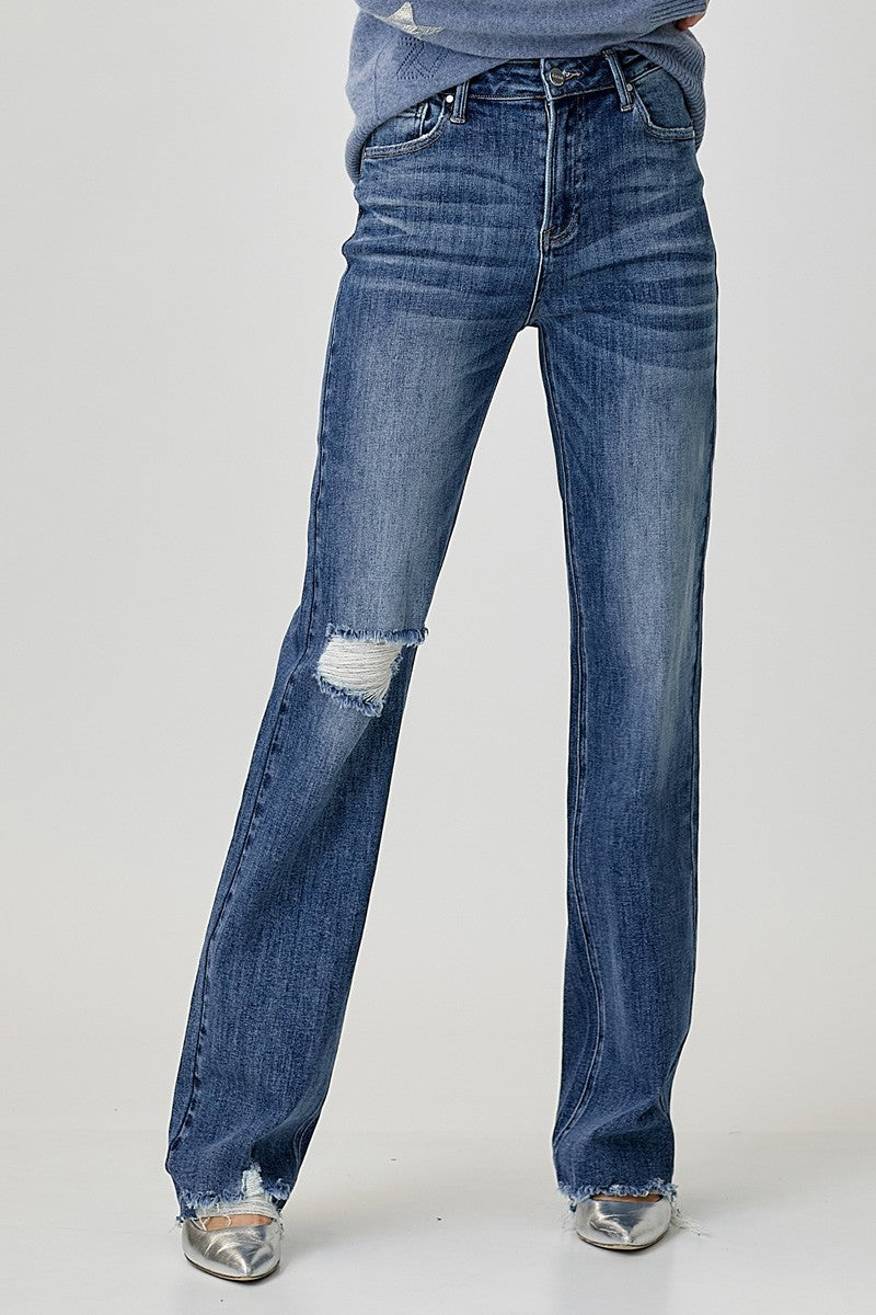 High Rise Straight Jeans