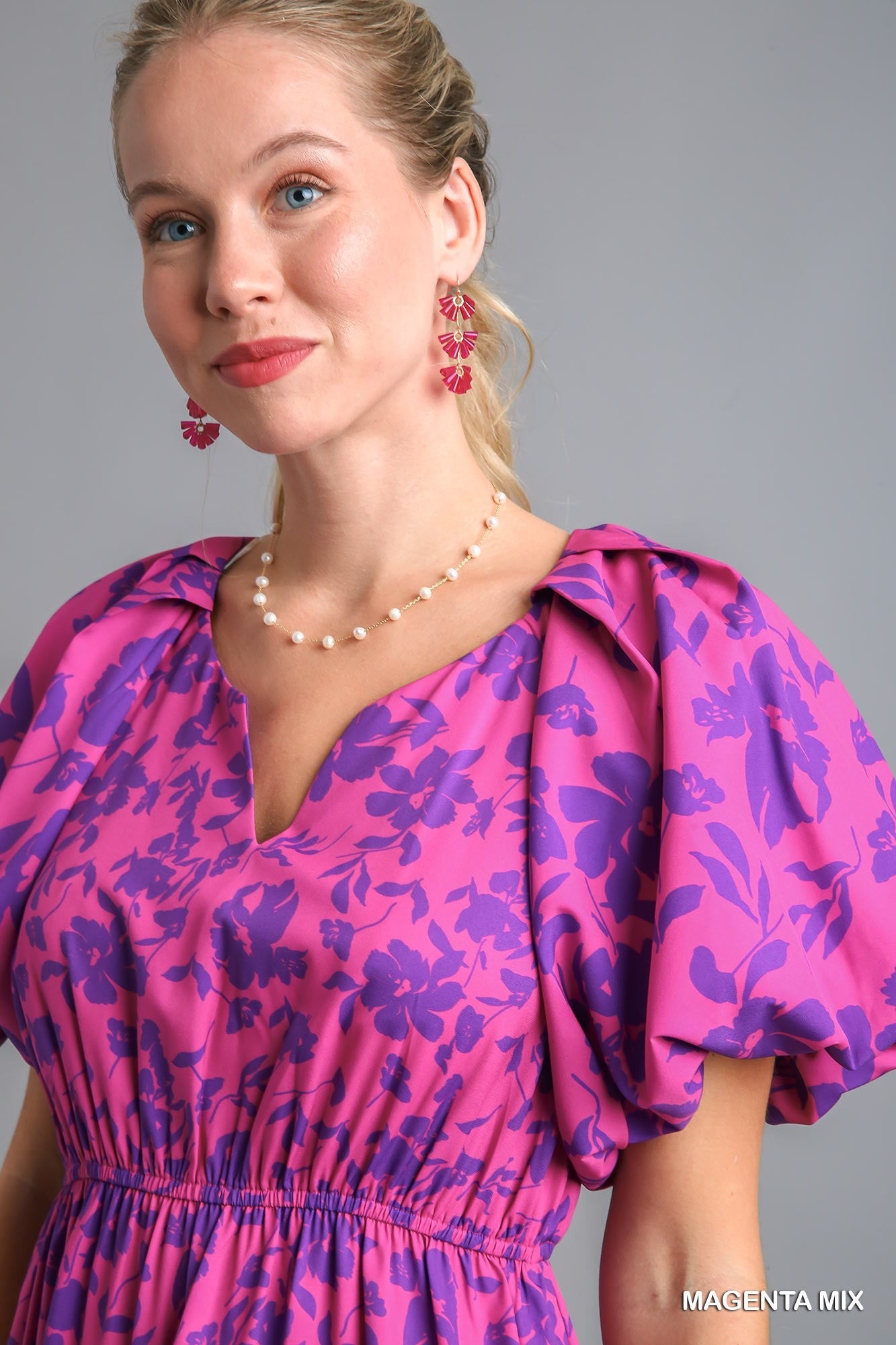 SALE Magenta Floral Bubble Dress
