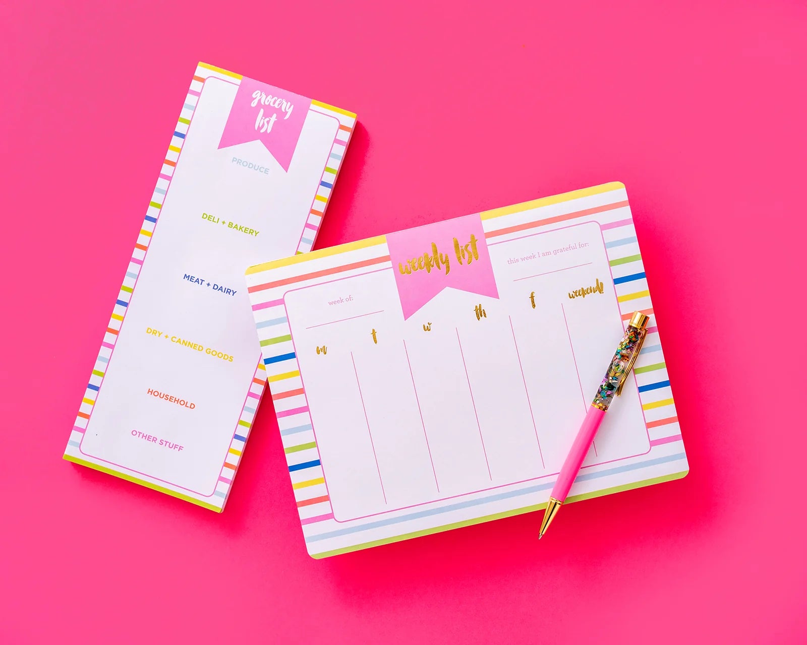 Striped Weekly Planner