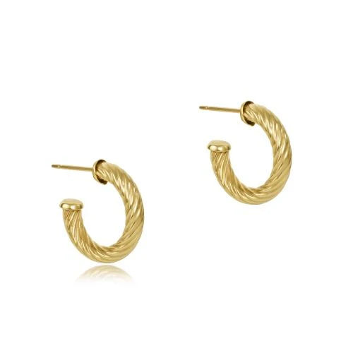 Enewton Textured Twist Hoops 4mm