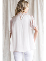 Blush Pleated Top