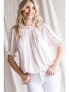 Blush Pleated Top