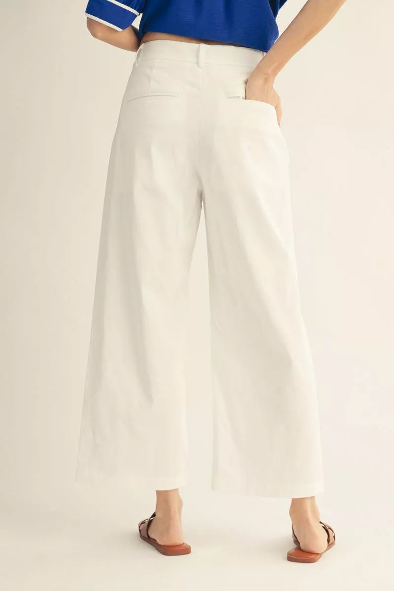 Off White Scalloped Pants