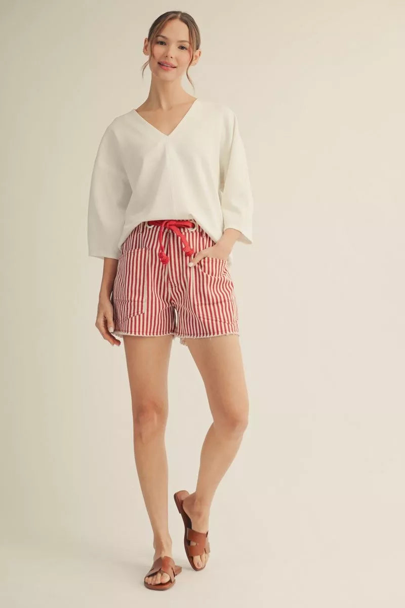 Red Drawsting Shorts