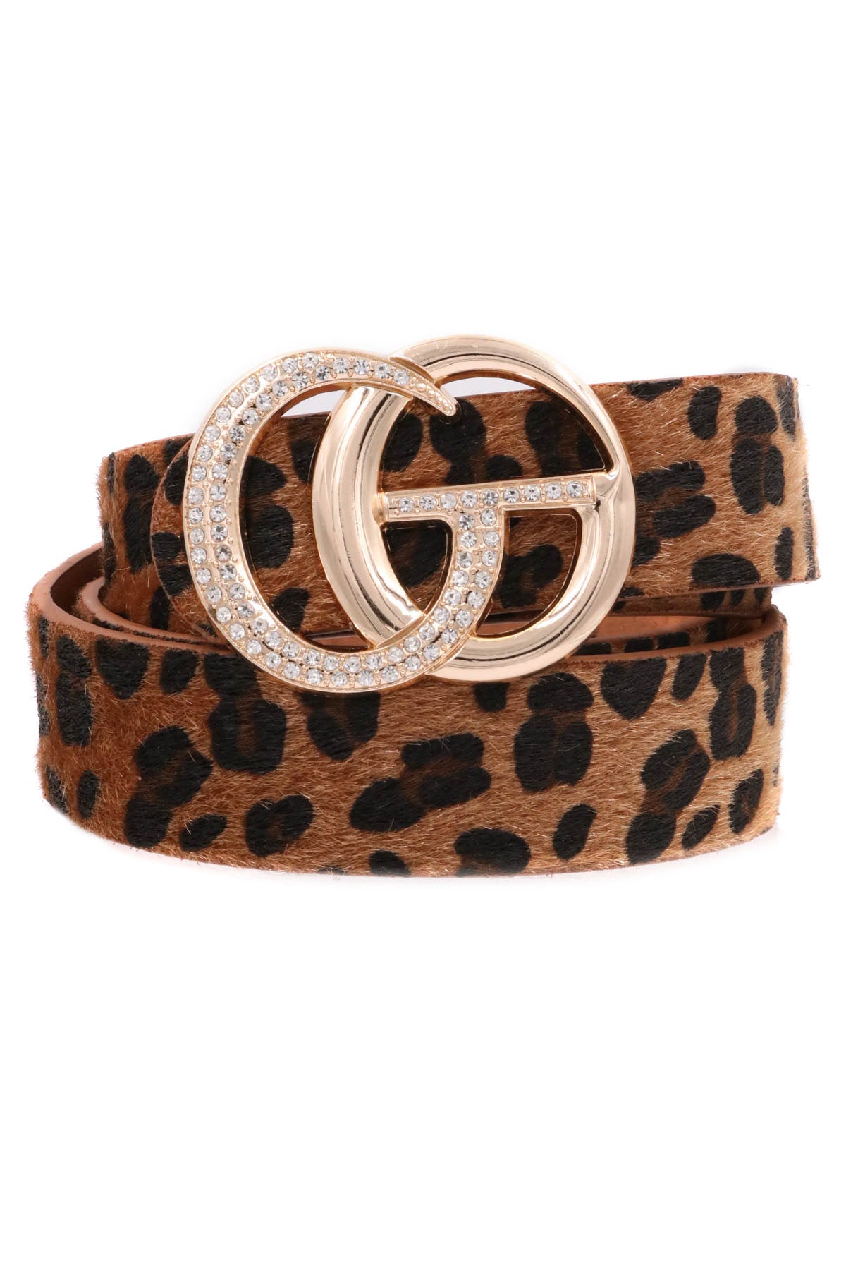 Leopard Rhinestone Belt