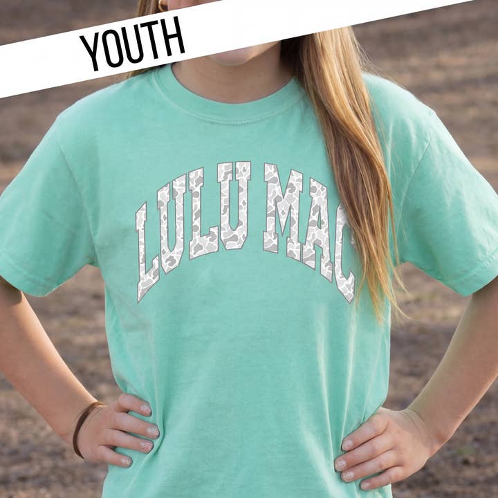 Lulu Mac|YTH Chalky Mint Camo Tee