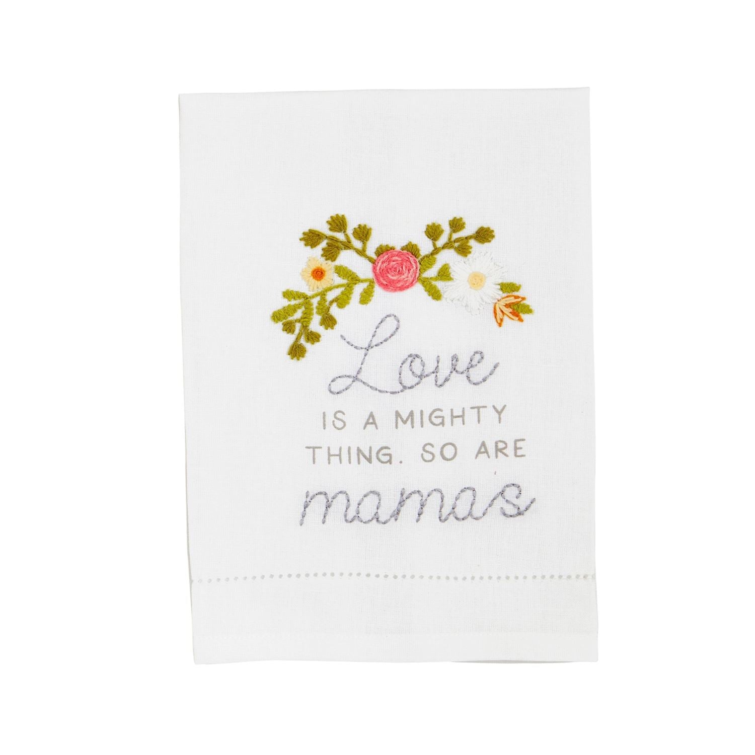 Mom Embroidered Tea Towel
