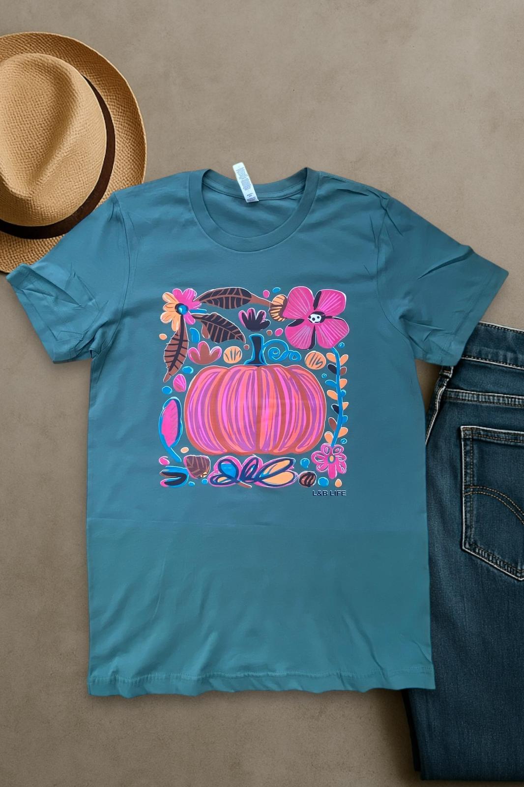 Pumpkin Floral Tee