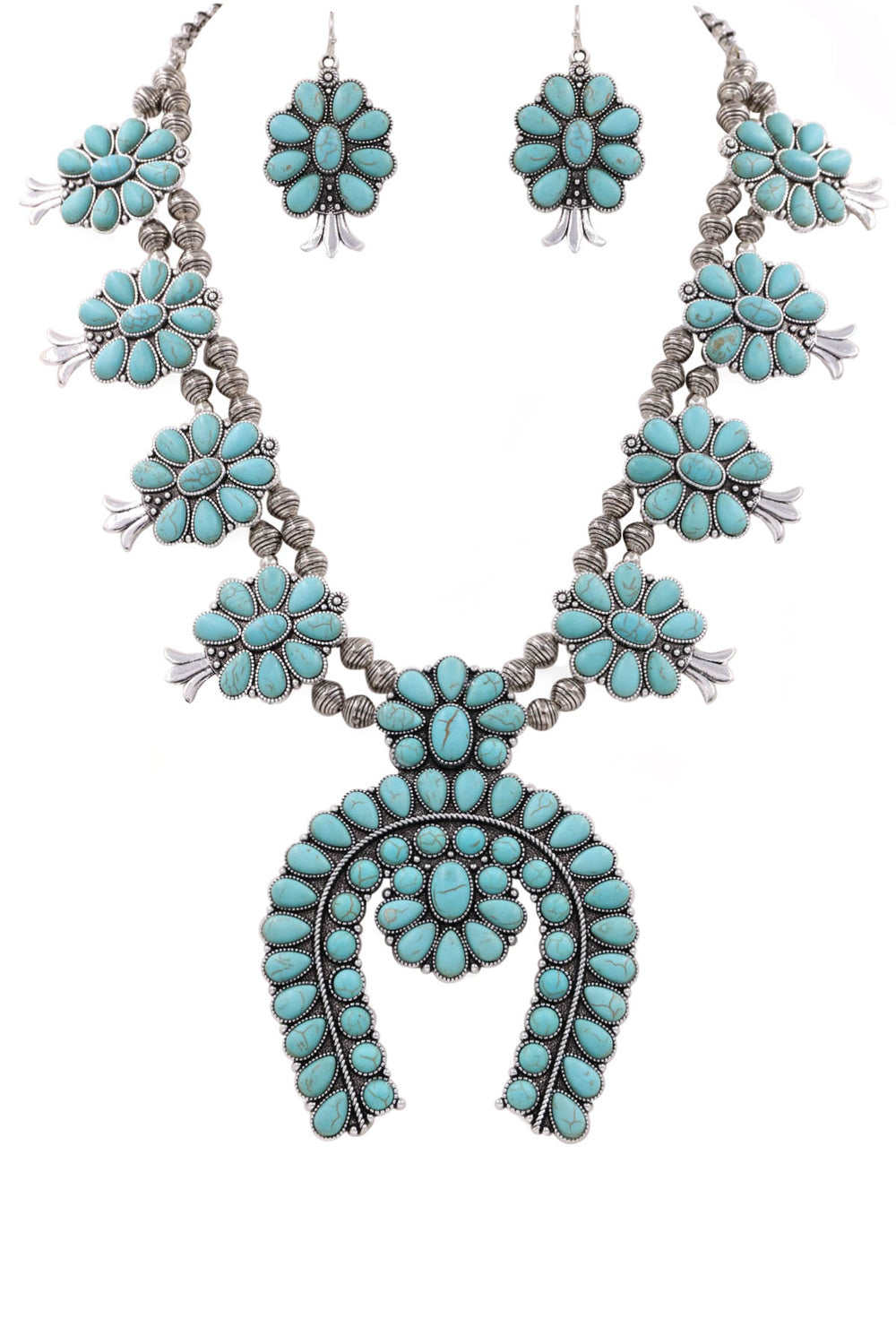 Western Floral Squash Necklace Set
