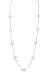 Metal Quatrefoil Long Necklace