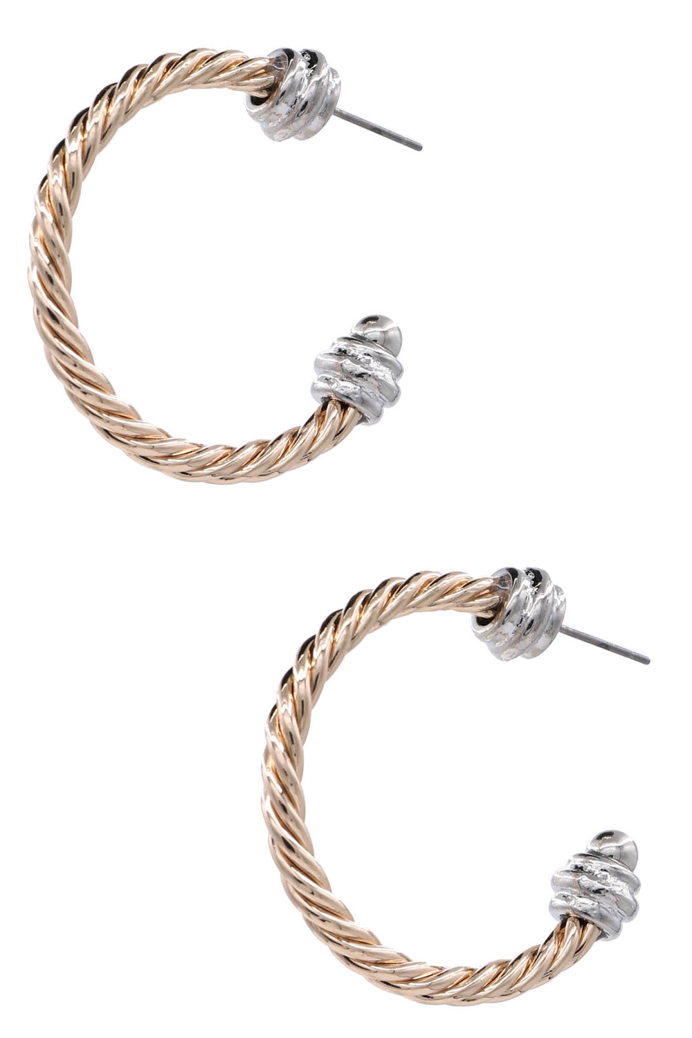 Mixed Metal Cuff Hoops