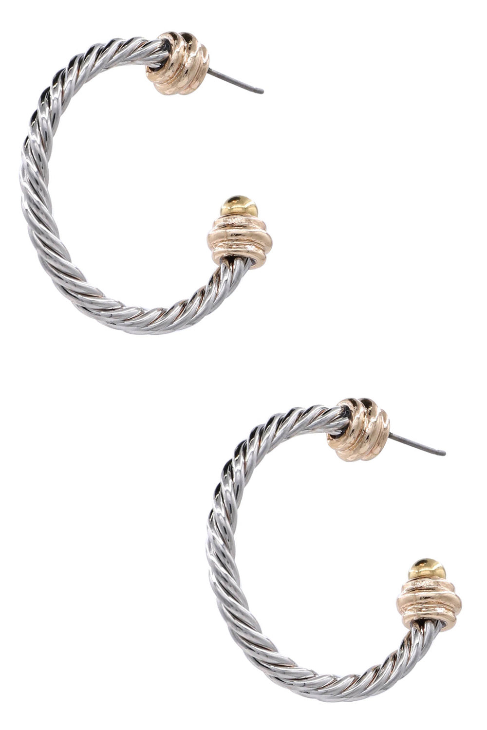 Mixed Metal Cuff Hoops