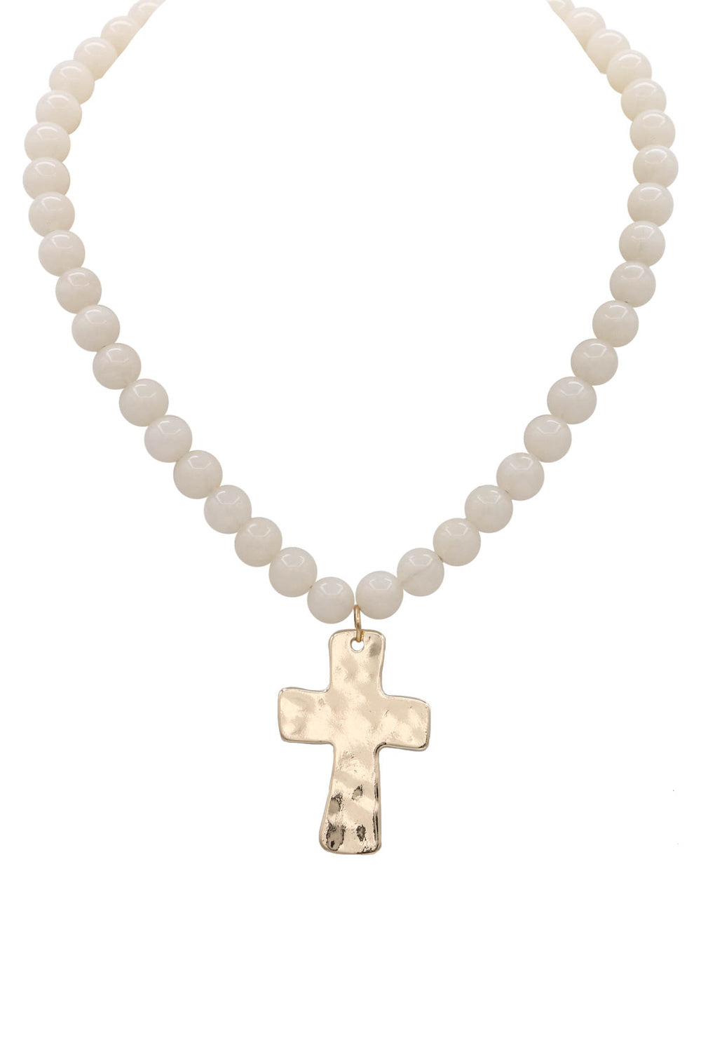 Resin Beaded Cross Necklace