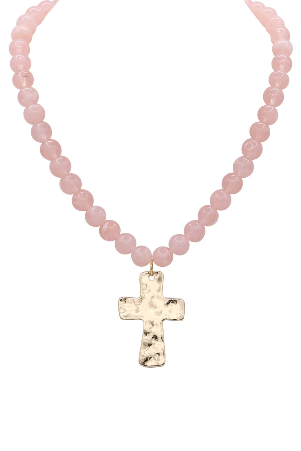 Resin Beaded Cross Necklace