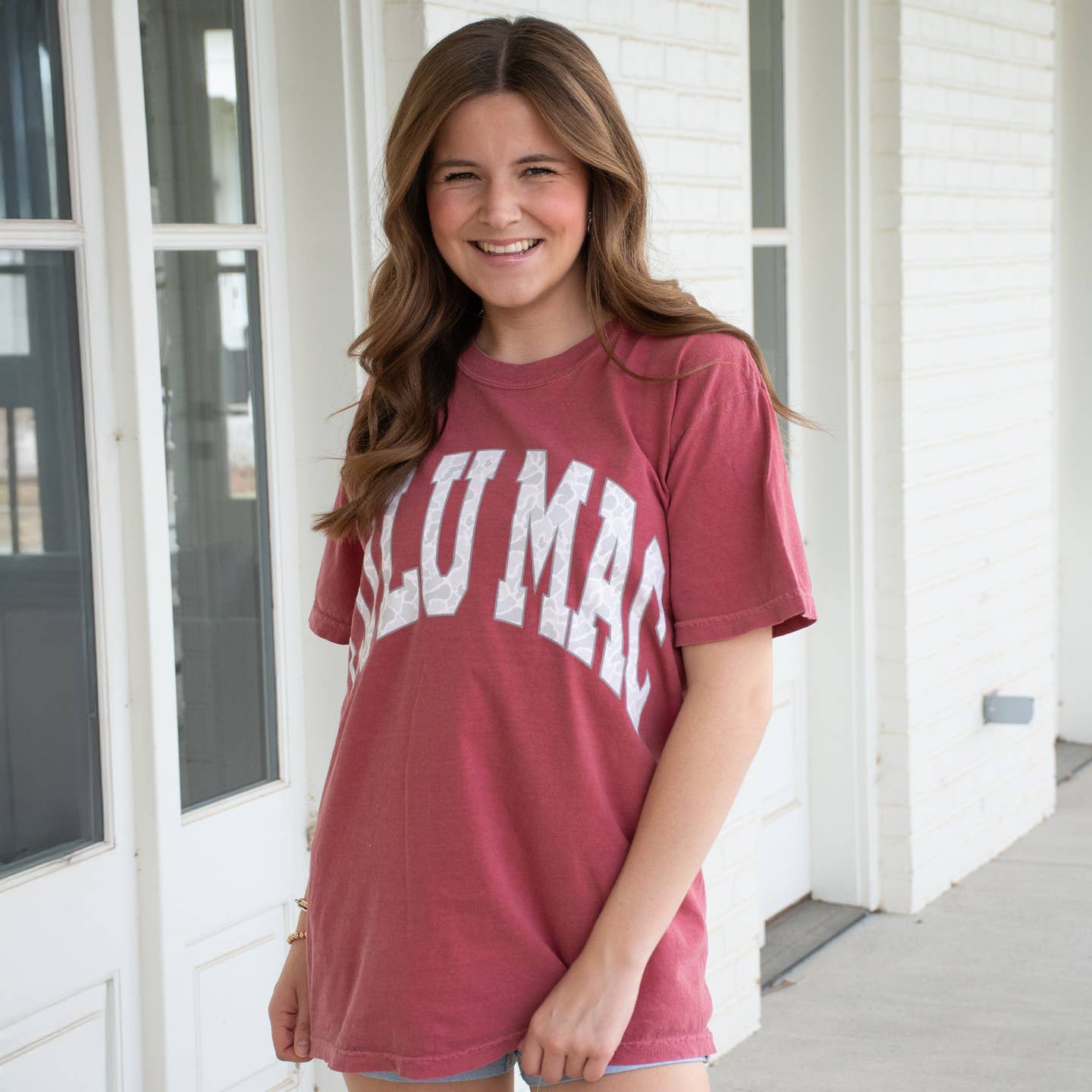 Lulu Mac|Crimson Camo Tee