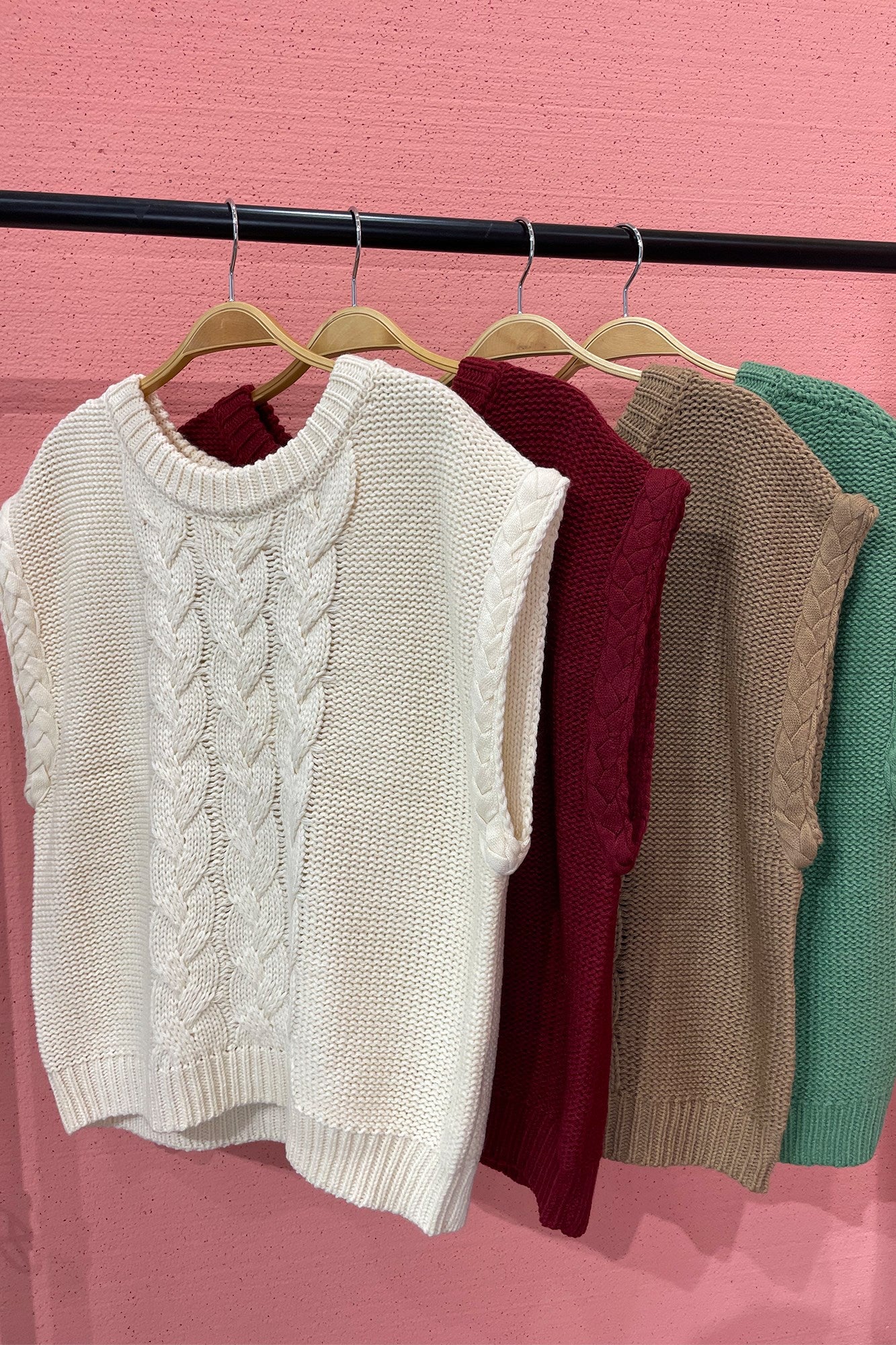 Cable Knit Sweater Vest