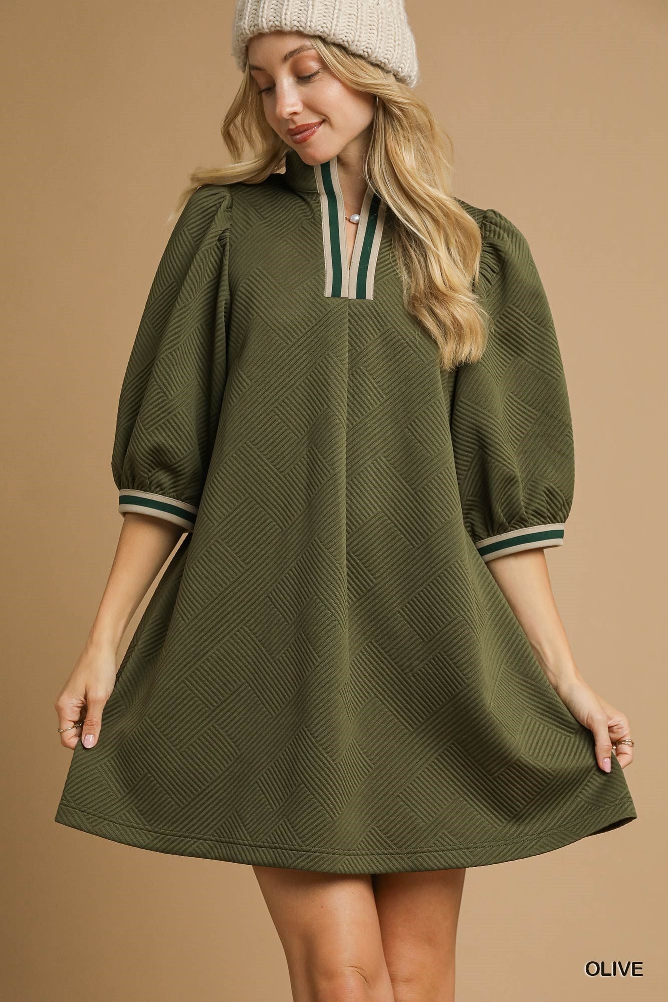Striped Jacquard Dress