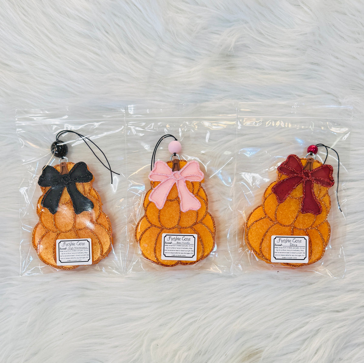 Stacked Pumpkin Bow Freshie
