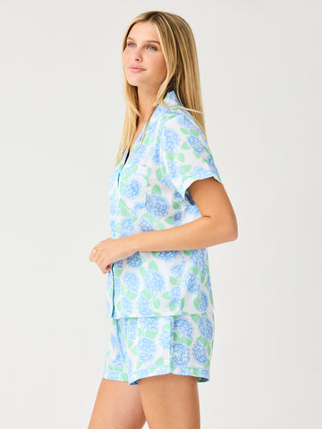 Hydrangea Pajama Shorts Set