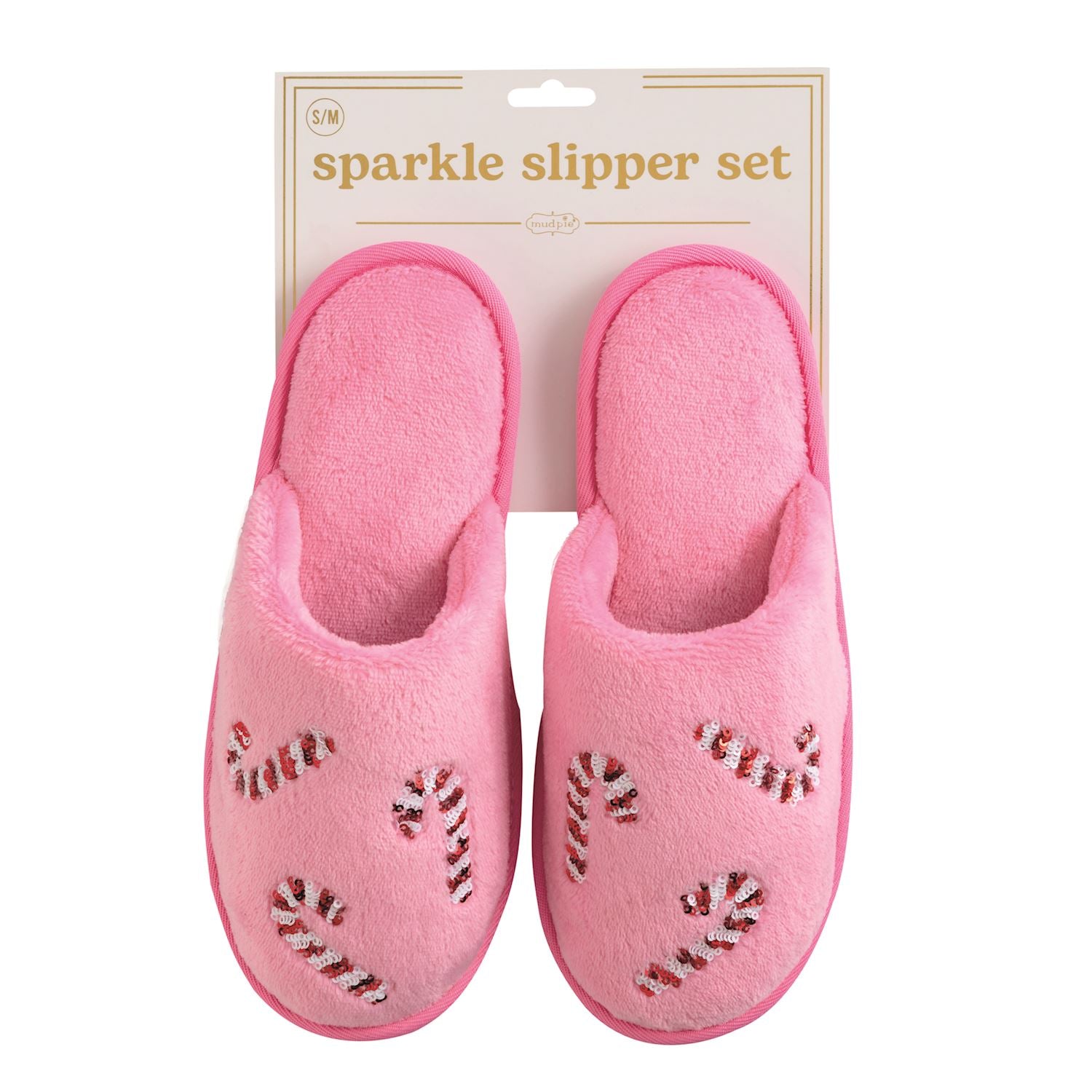 Candy Cane Holiday Slippers