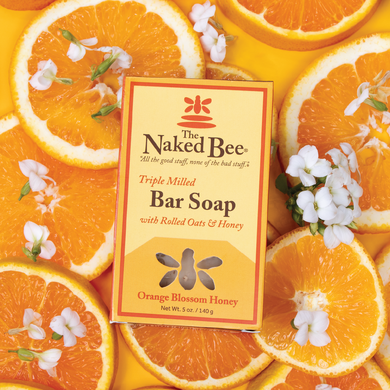 Naked Bee Orange Blossom Honey Bar Soap