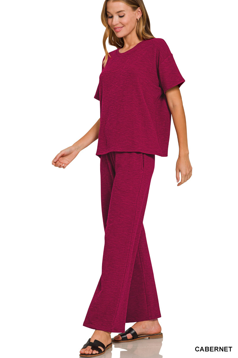 Slub Pants Set