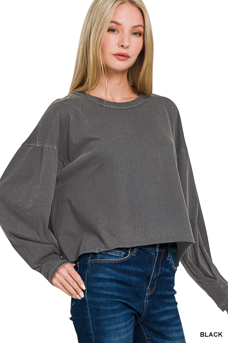 Oversized Round Neck LS Tee
