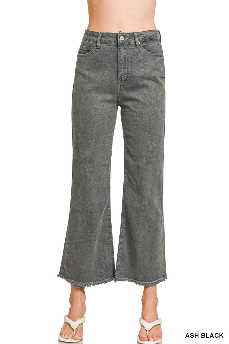 Acid Wash Bootcut Pants