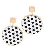 Polka Dot Round Earrings