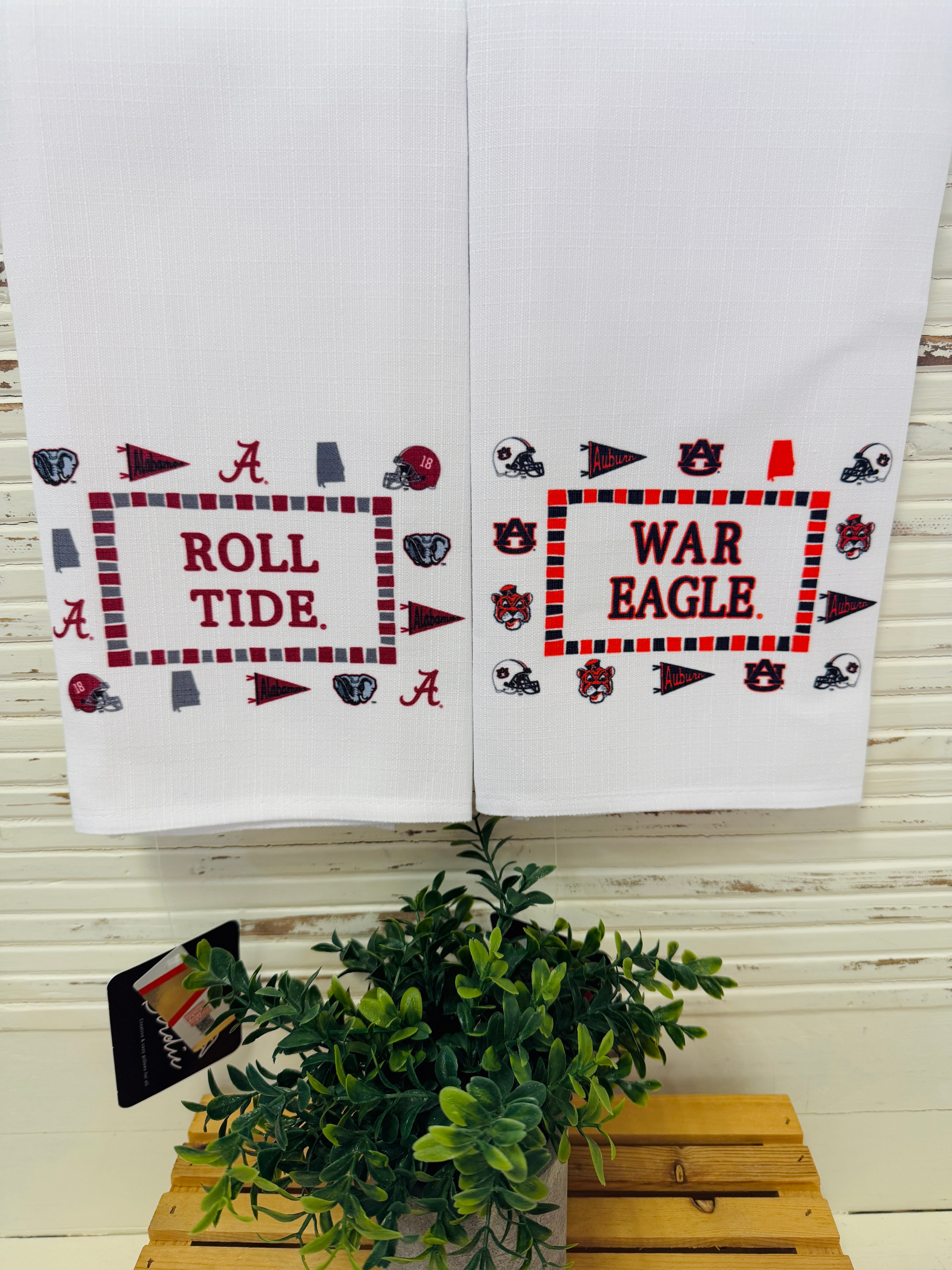 Collegiate Icon Border Tea Towel