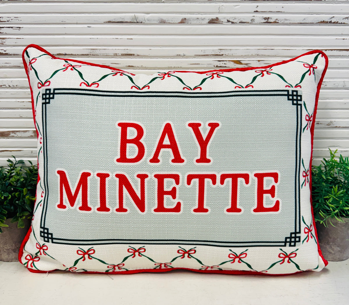 Holiday Bay Minette Bow Pillow