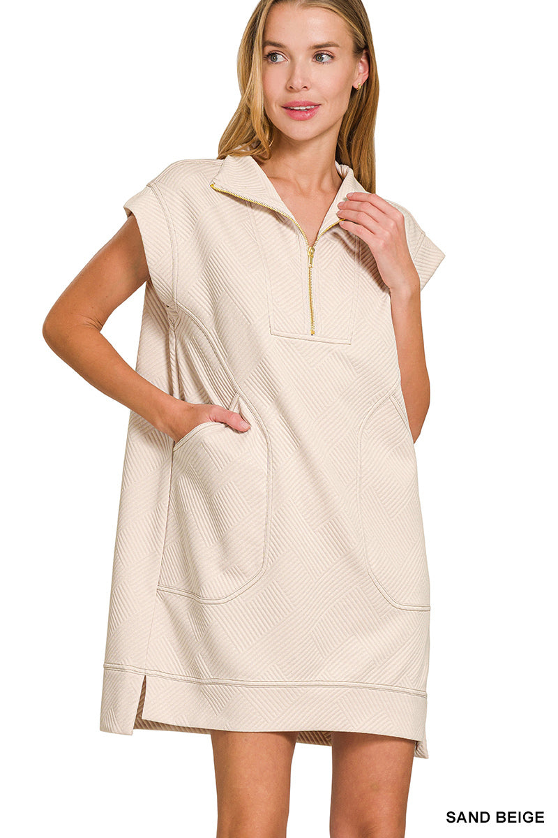 Jacquard Zippered Dress