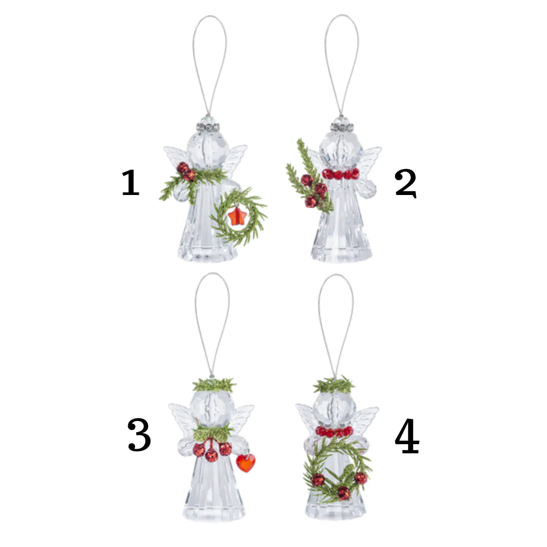 3" Mistletoe Angel Ornament