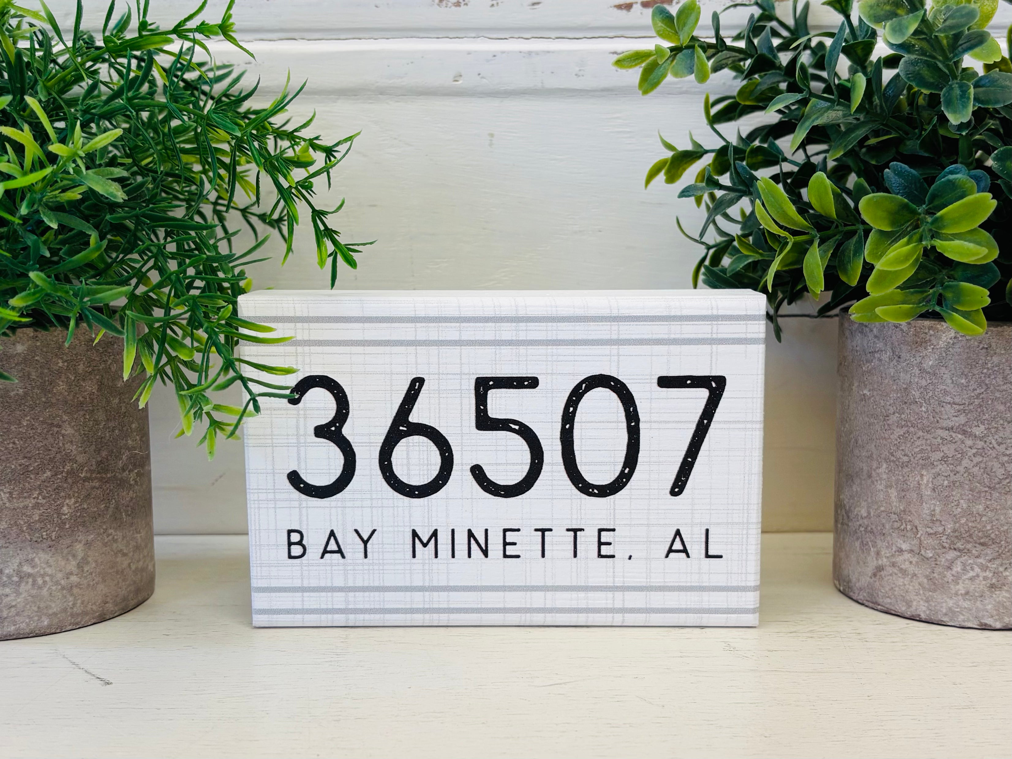 Bay Minette Wood Block Decor