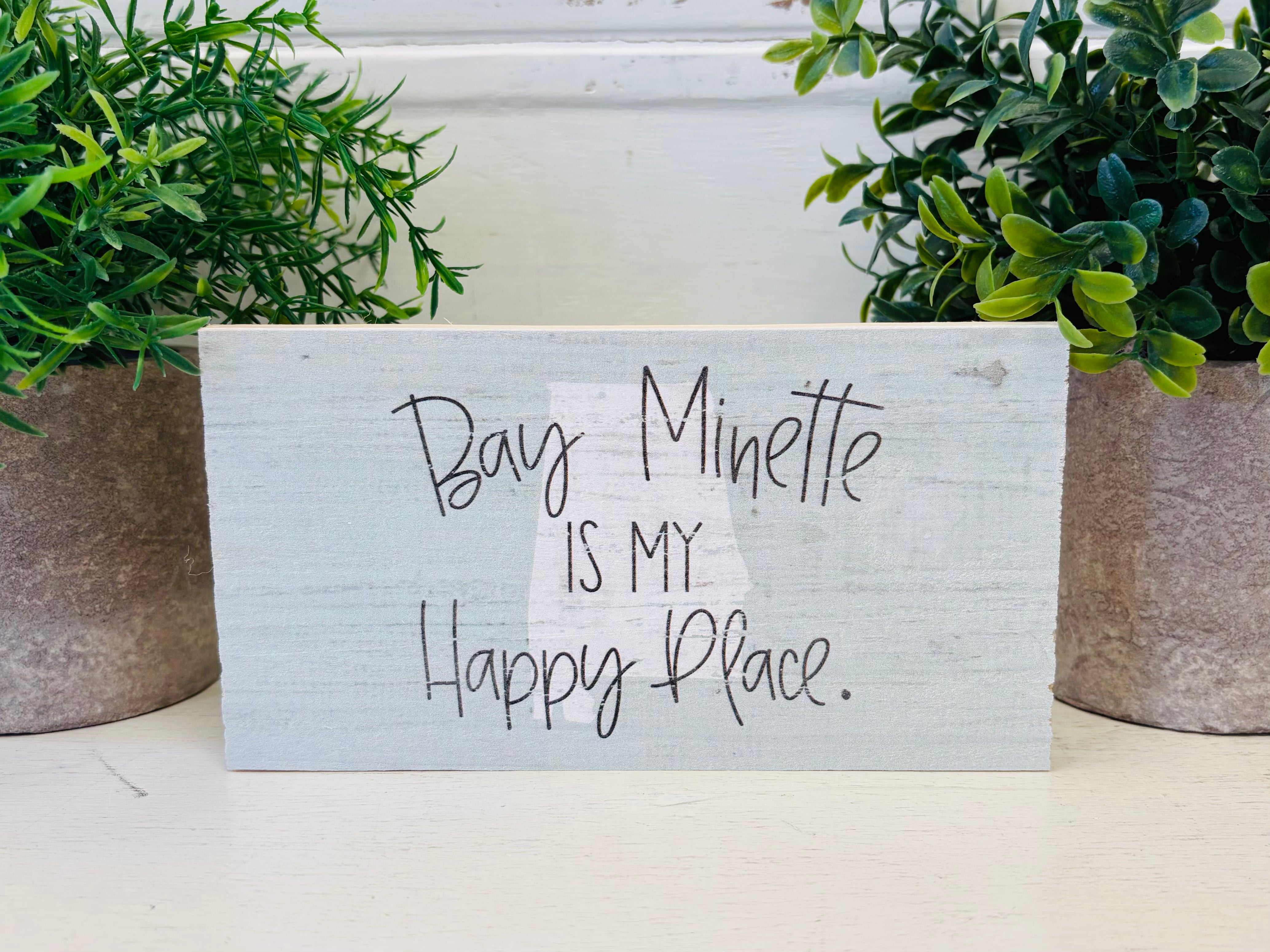 Bay Minette Wooden Hanging Sign