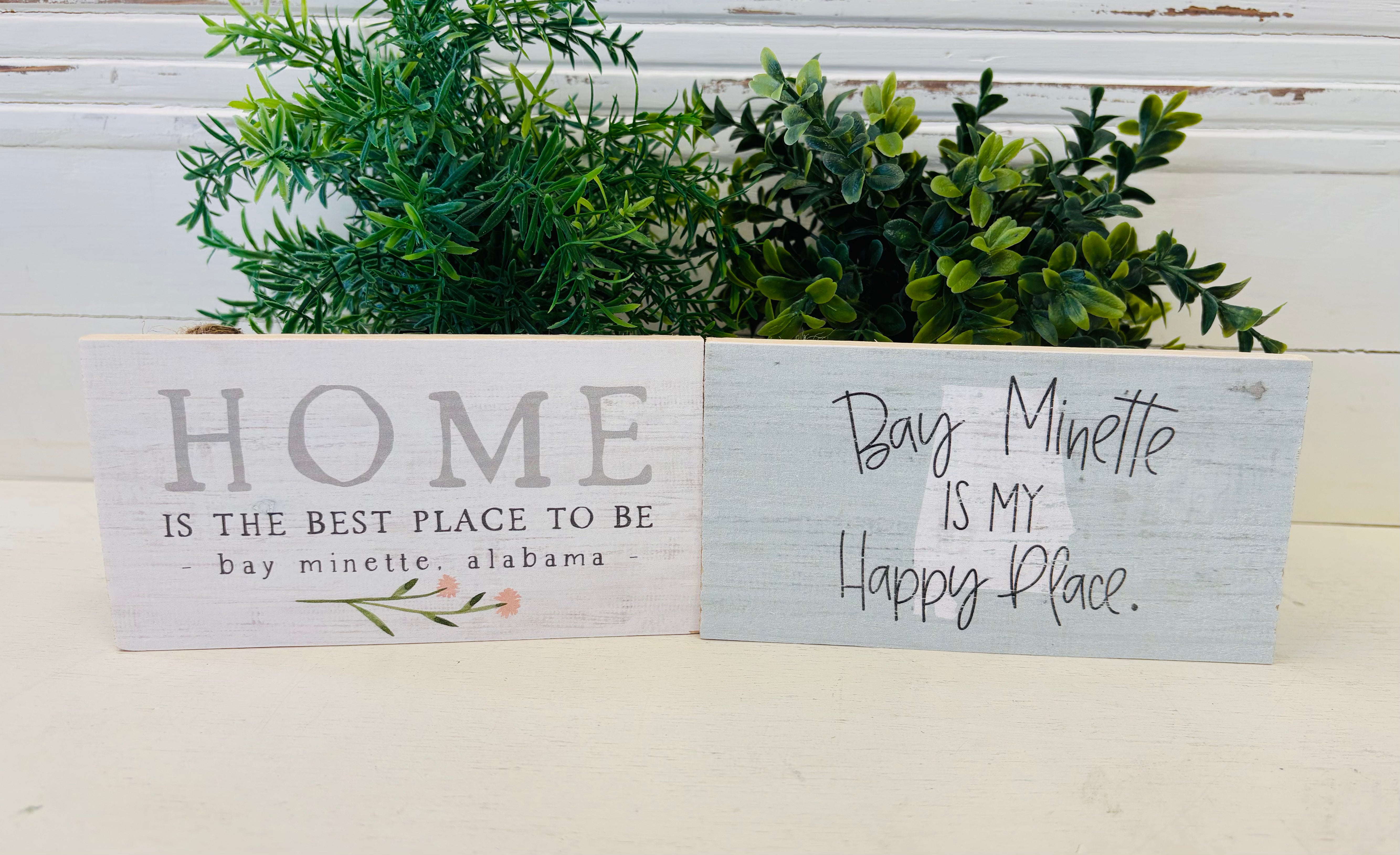 Bay Minette Wooden Hanging Sign