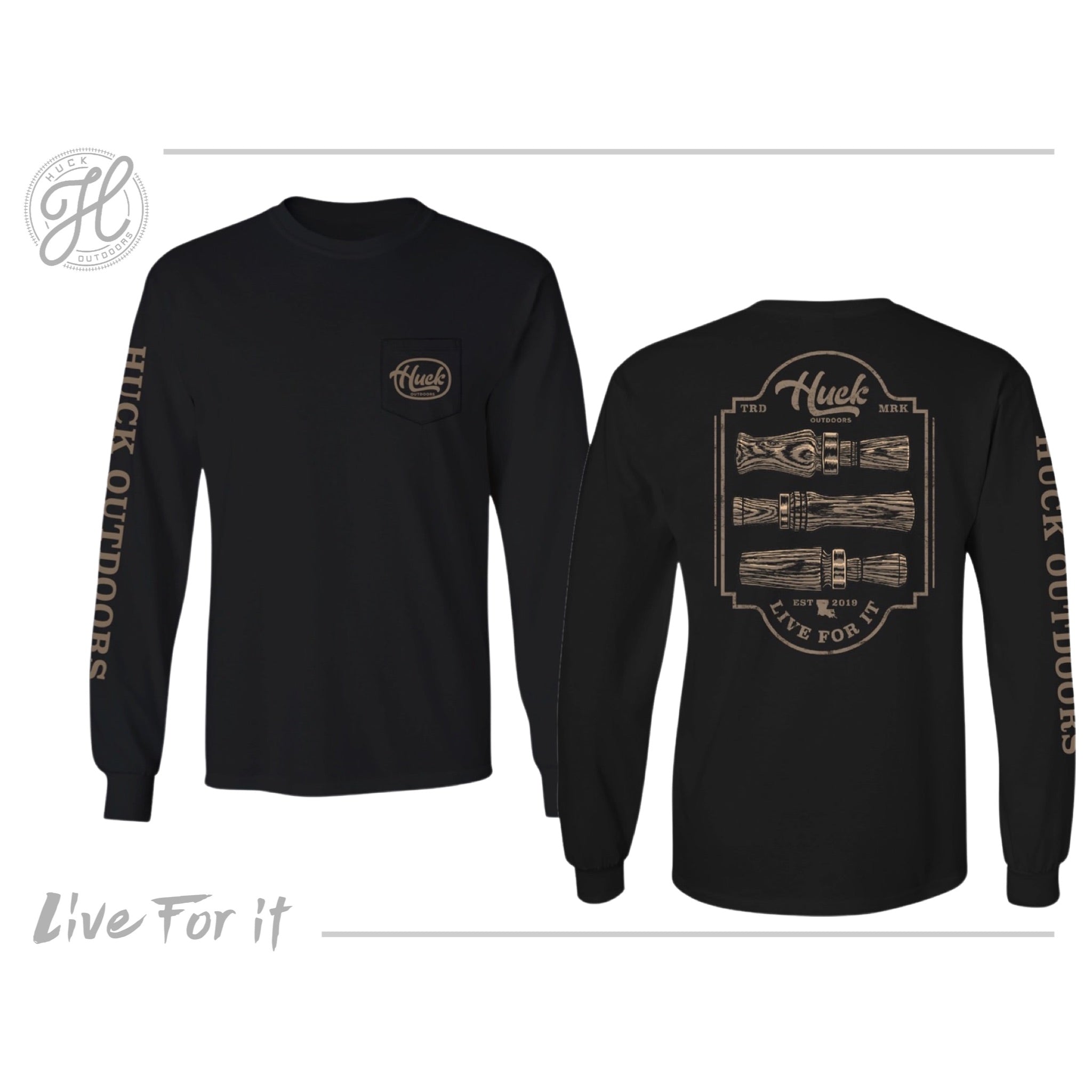 Huck Duck Call LS Tee