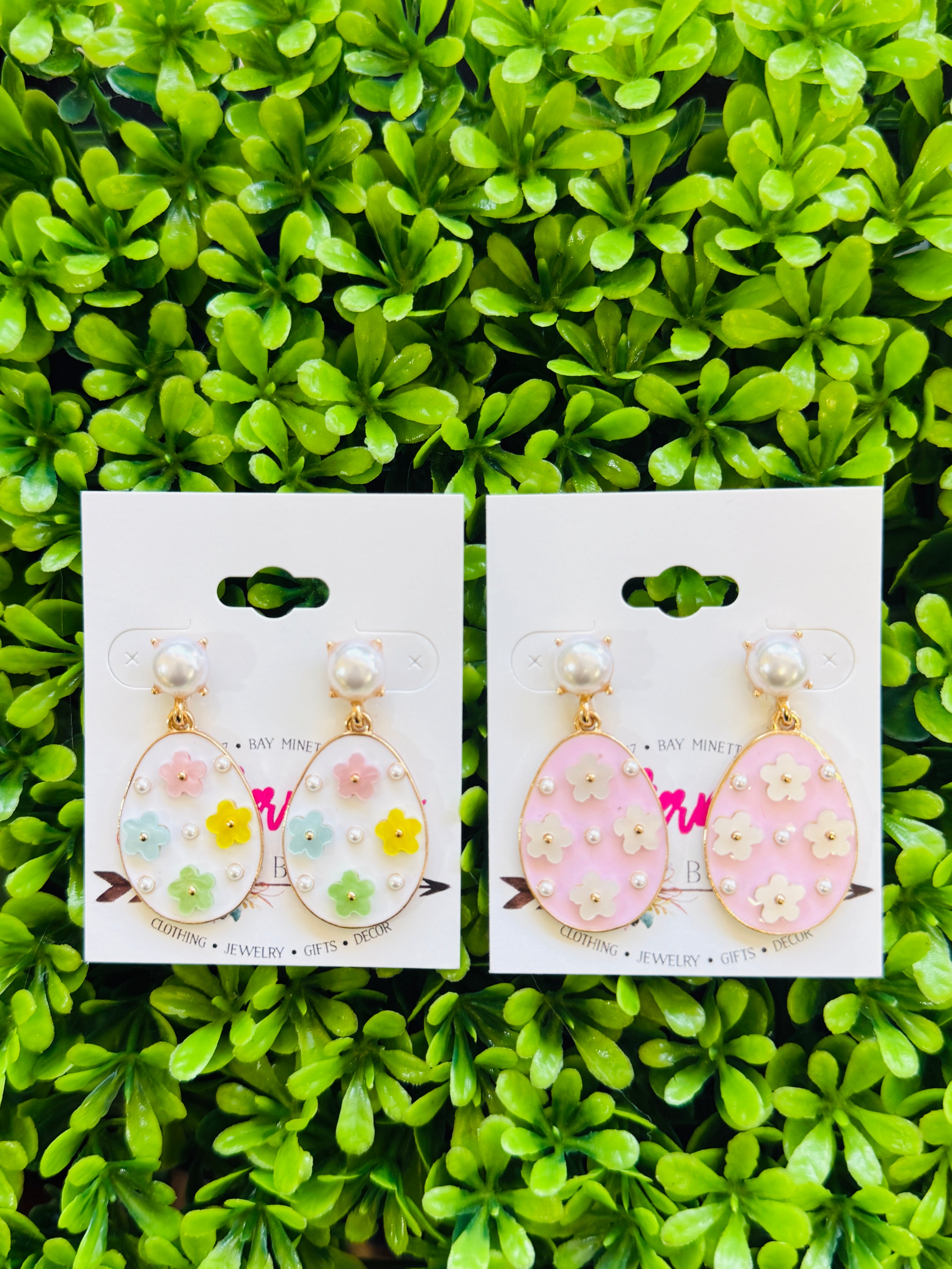 Floral Egg Earrings