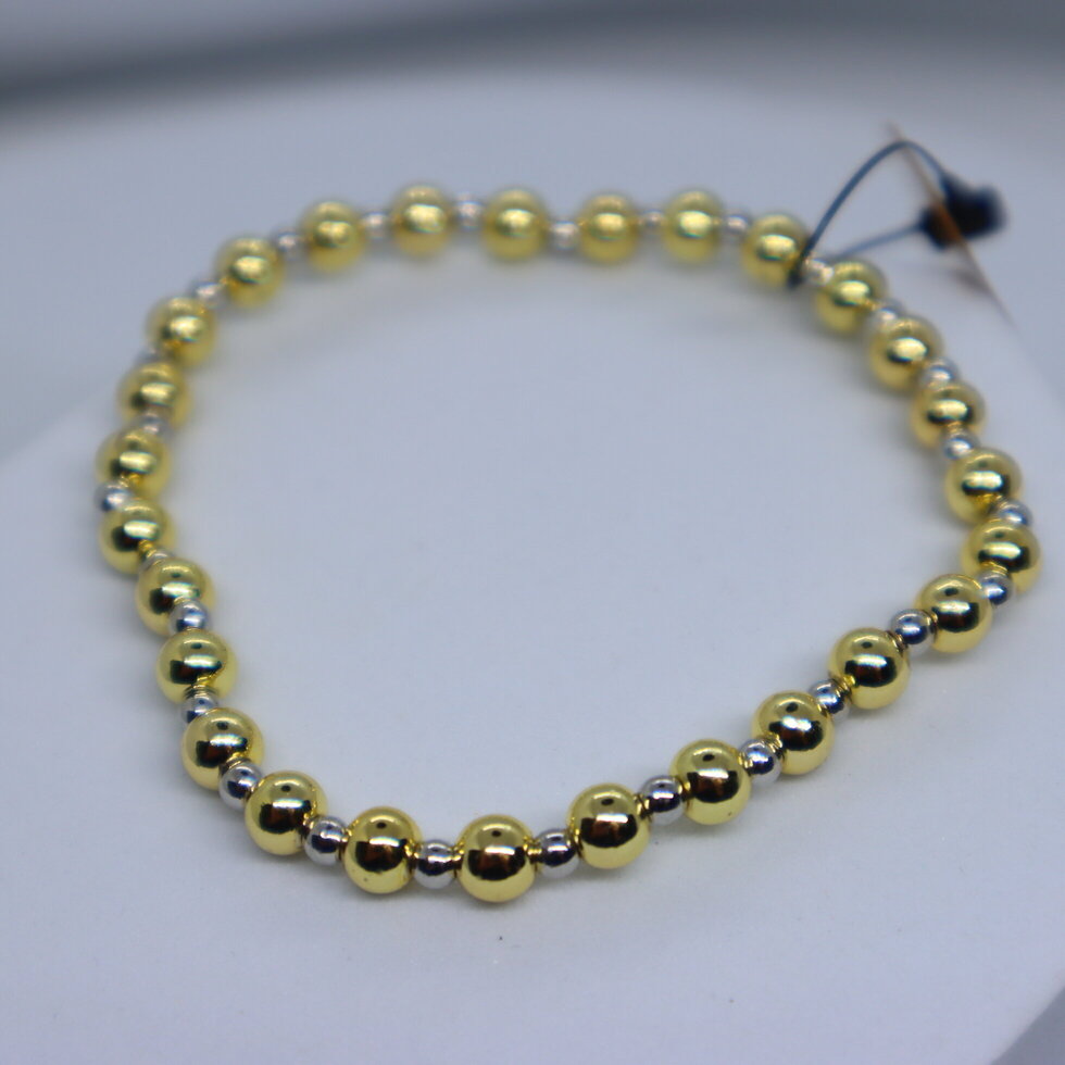 Mixed Metal Beaded Bracelet