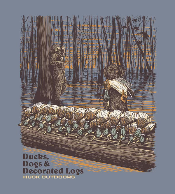 Huck Decorated Logs LS Tee