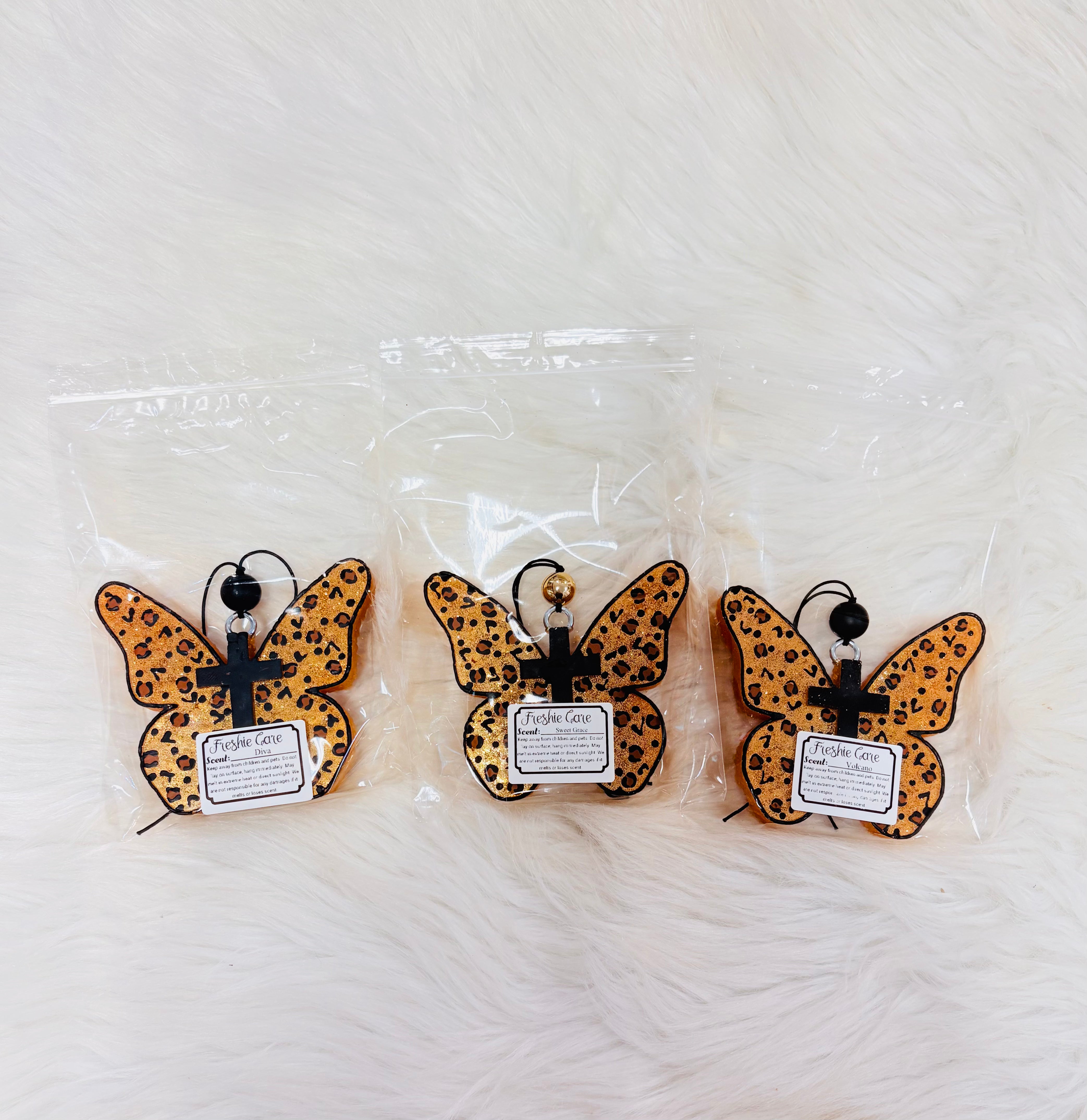 Leopard Butterfly & Cross Freshie