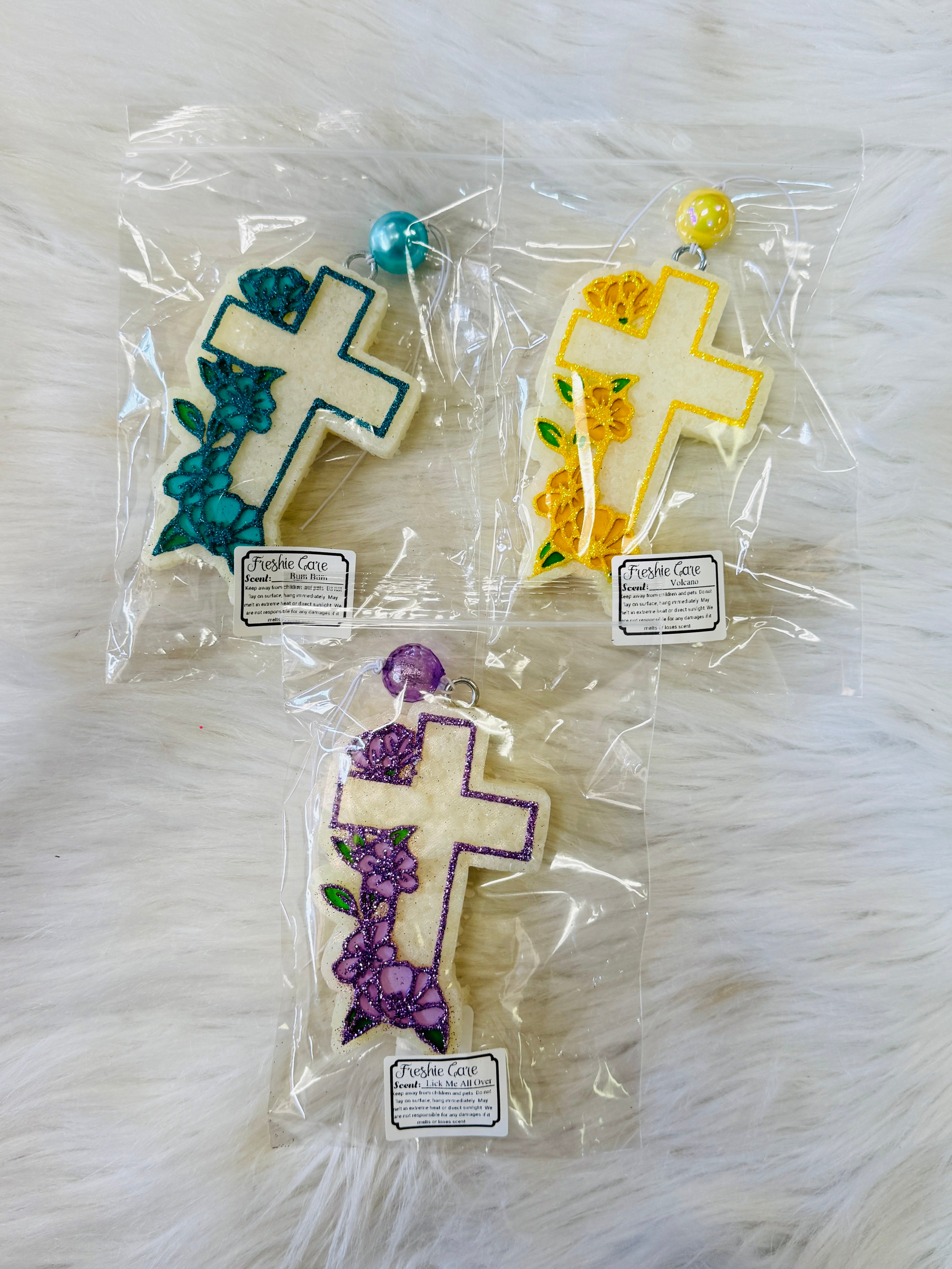 Cross w/Flowers Freshies