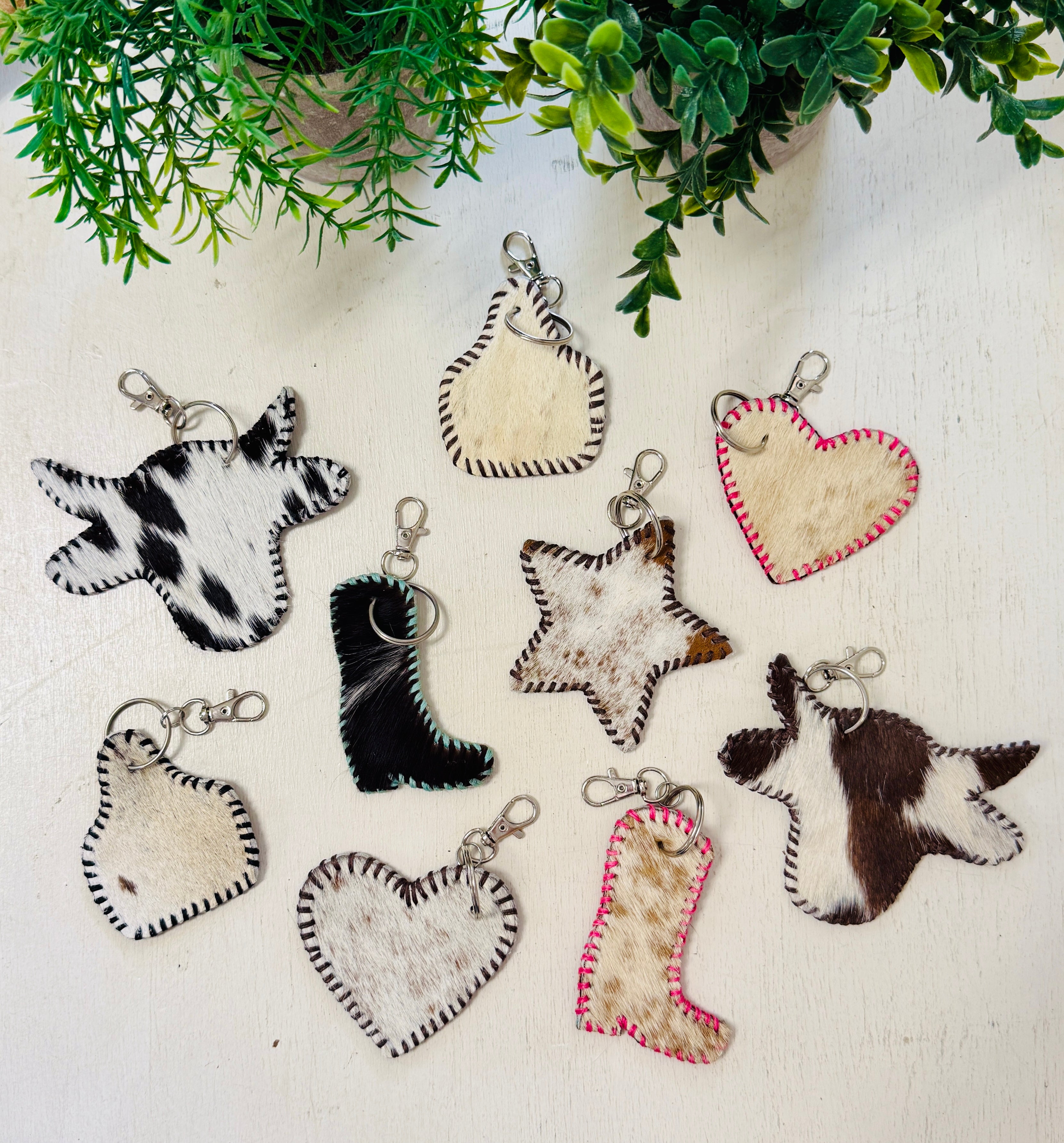 Cowhide Keychain