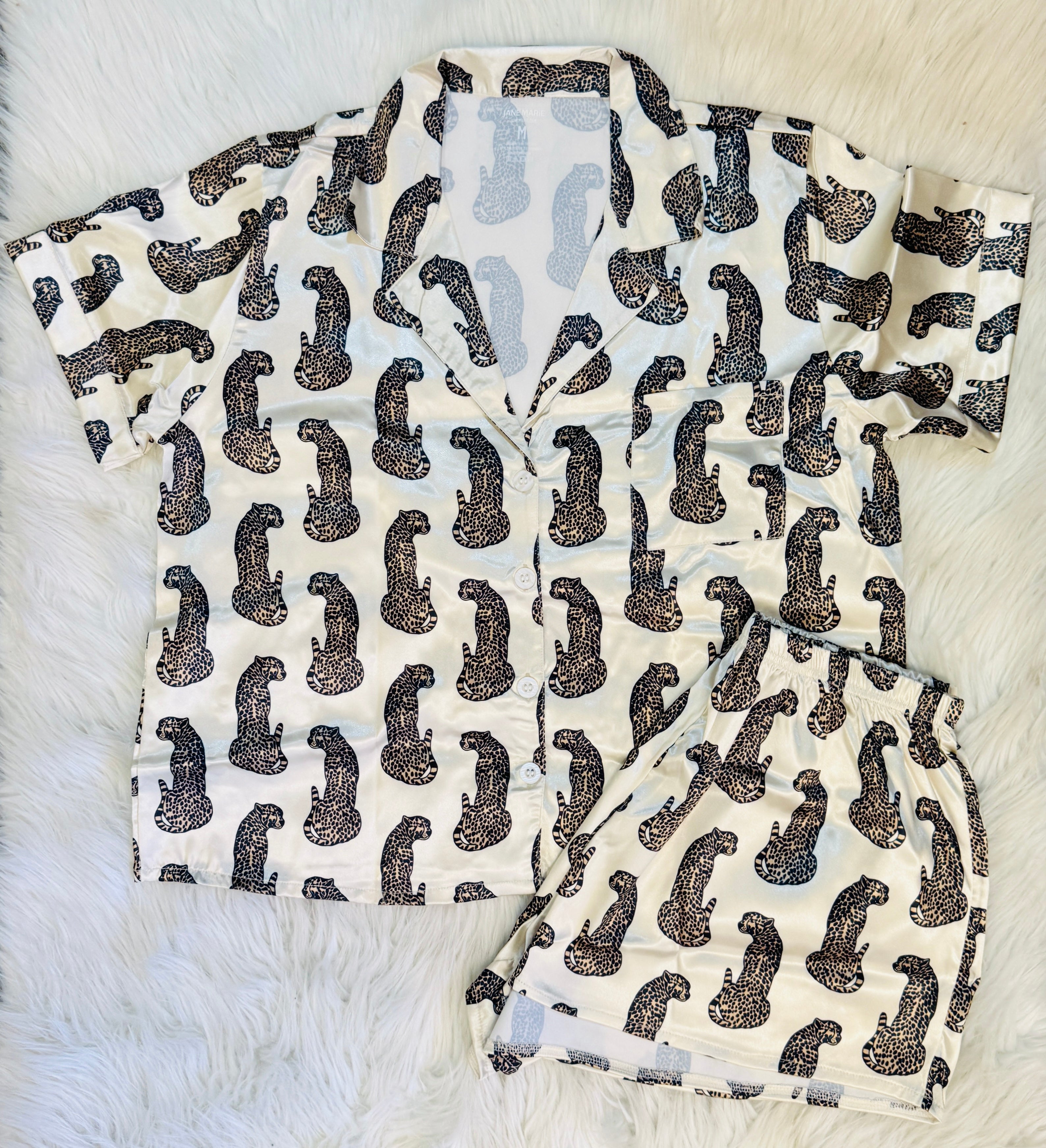 Wild Heart Satin Pajama Set